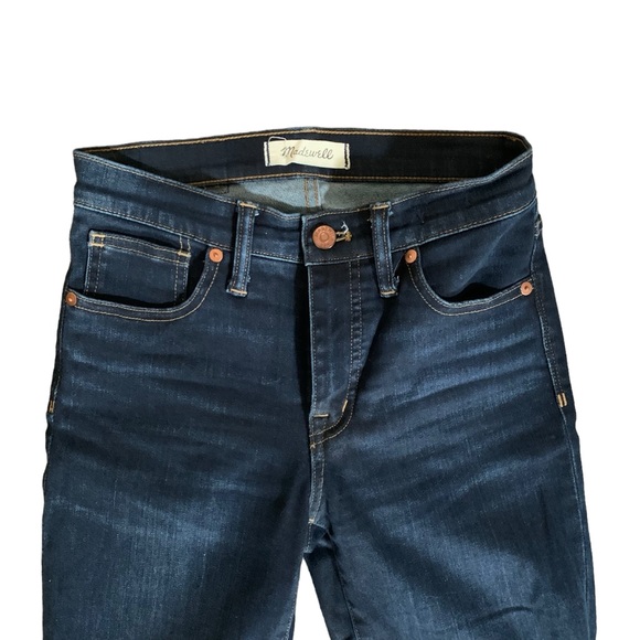 Madewell 25 dark wash 9” high-rise skinny preppy twee boho festival casual work - Picture 4 of 7